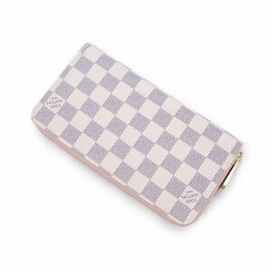 Louis Vuitton Zippy Wallet Damier Azur Rose Ballerine Long Wallet